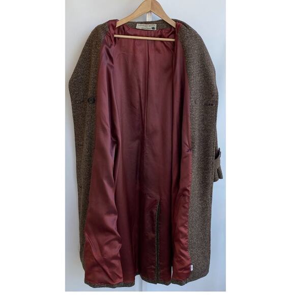 Vintage 70's/80’s Geoffrey Beene for Gallant Tweed Peacoat US 12 - Picture 6 of 11